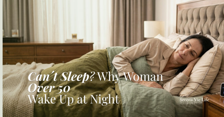 why women over 50 wake up at night — woman experiencing insomnia