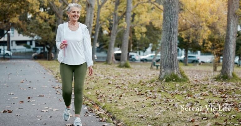 woman over 50 walking outdoors, one of the daily movement habits after 50 that build real fitness